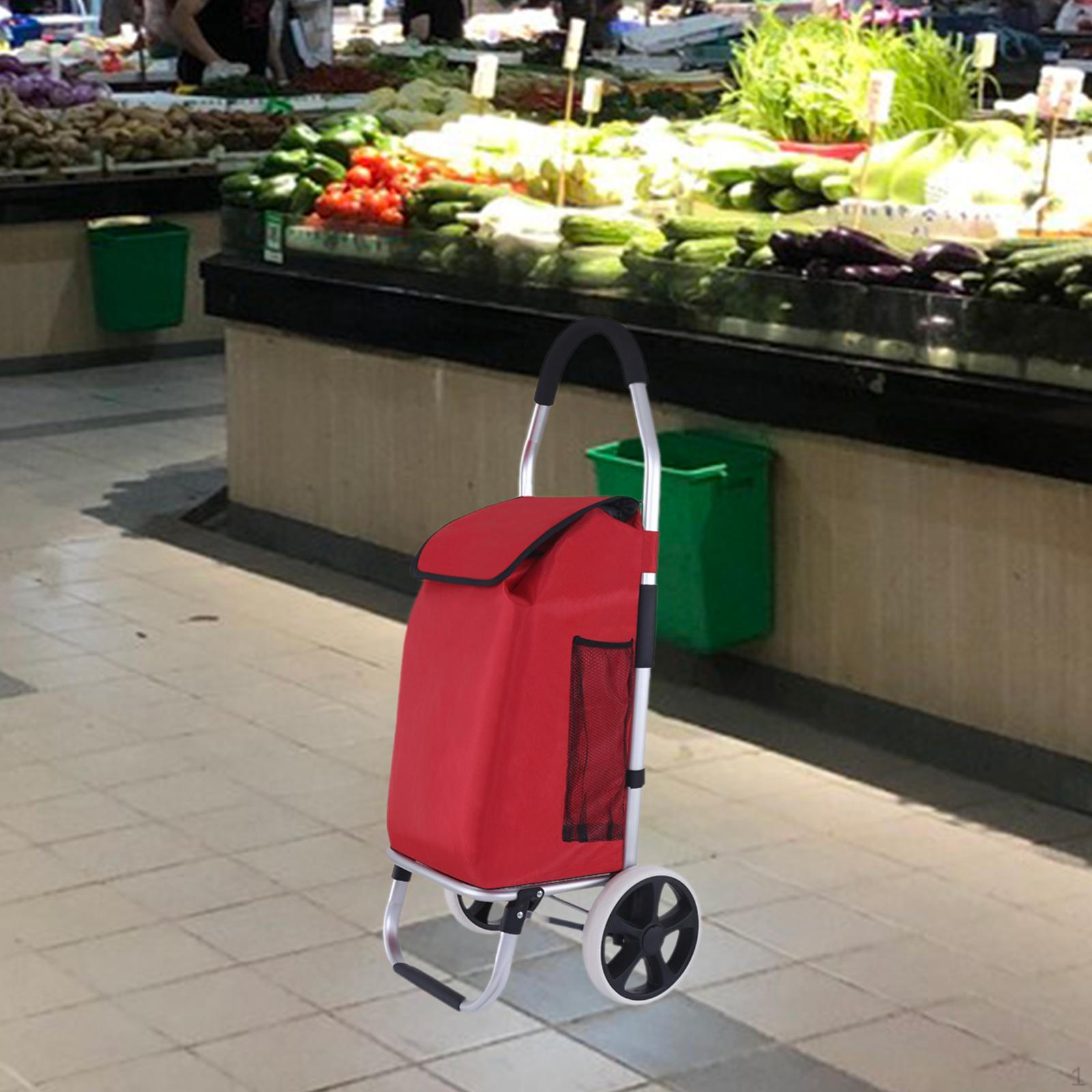 

Сумка для покупок из ткани Оксфорд, складная, для тележек, с передним карманом, переносная, запасная часть красный