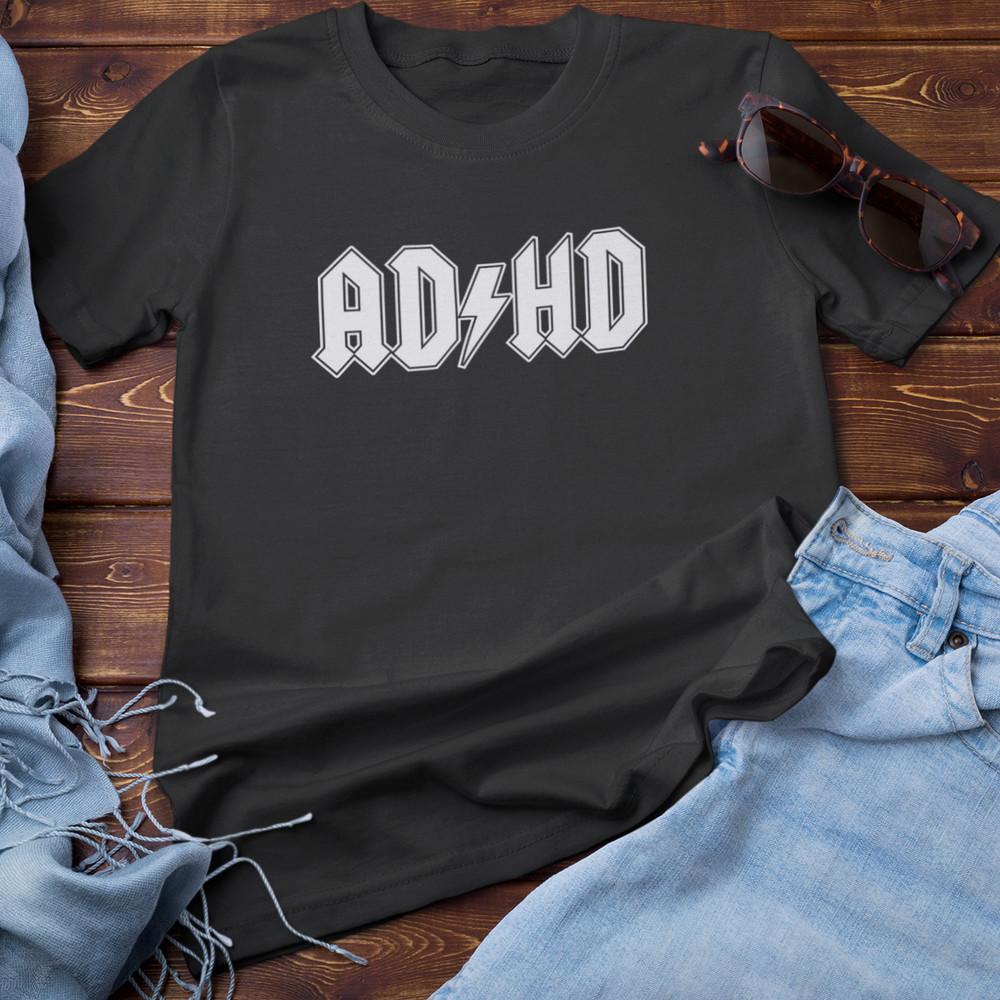 ADHD T-SHIRT (Rock Metal Attention Deficit ADD Squirrel ASD Mental Health NHS) Unisex T-Shirt L