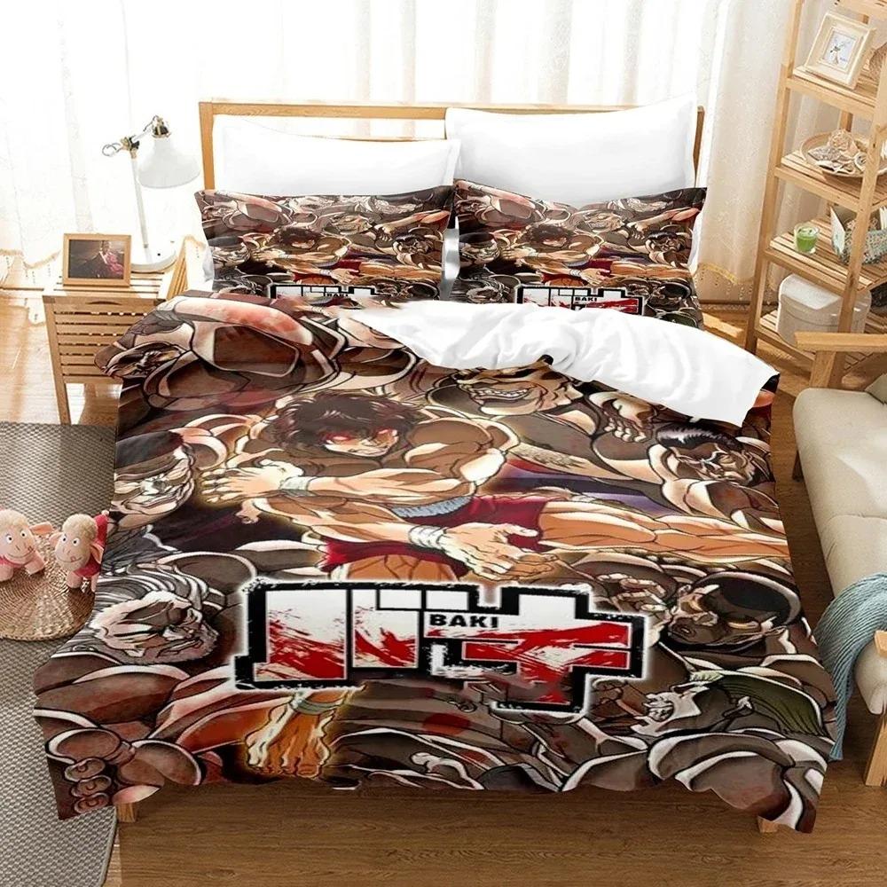 Comforter Baki Hanma Anime Bedding Set For Bedroom Soft Modern S Comefortable Kids And