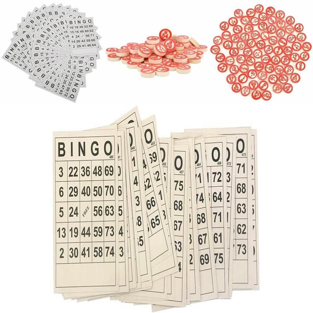 40+75 Bingo Unterhaltungsset für Kinder mit 40 Bingokarten und 75 Markern