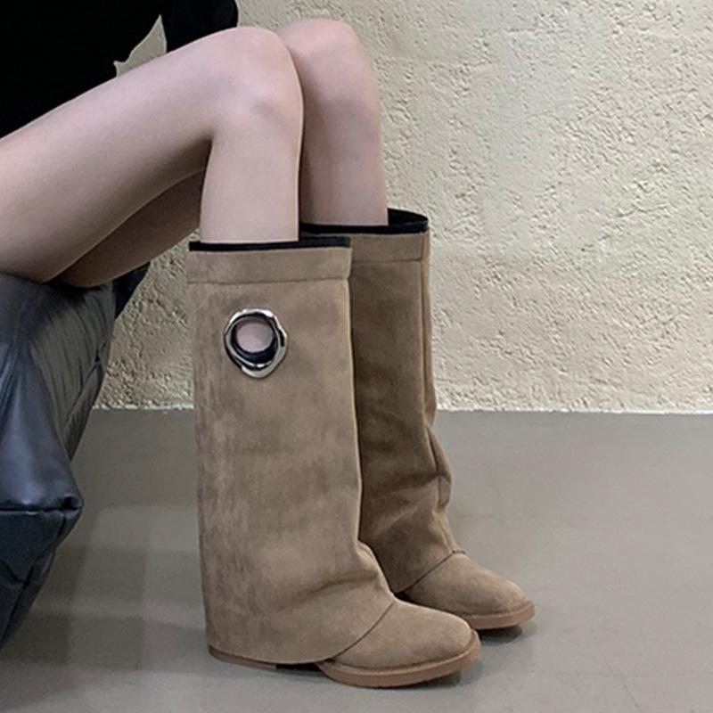 

But knee boots women s thick heel 2025 autumn and winter women s boots new trouser boots high boots western knight boots 40