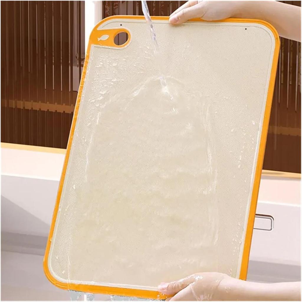 Double-Sided Wheat Straw Cutting Boards for Kitchen Dishwasher Safe Chopping Board with Juice Grooves for Meat Fruits Vegetables