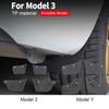 4 Stück TPE Schmutzfänger für Tesla Model 3 Model Y 2016-2023 Schmutzfänger Schlammschutz Ersatz Spritzschutz Kotflügel