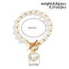 Ingemark Korean Fashion Heart Imitation Pearl Chain Bracelets for Women Wed Kpop OT Buckle Pendant Bangles Couple Hand Jewelry