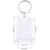 100/200Pcs Transparent Photo Frame Keychain Tassels Snap-In Custom Insert Photo Acrylic Blank Keyring ClearBlank Picture Pendant
