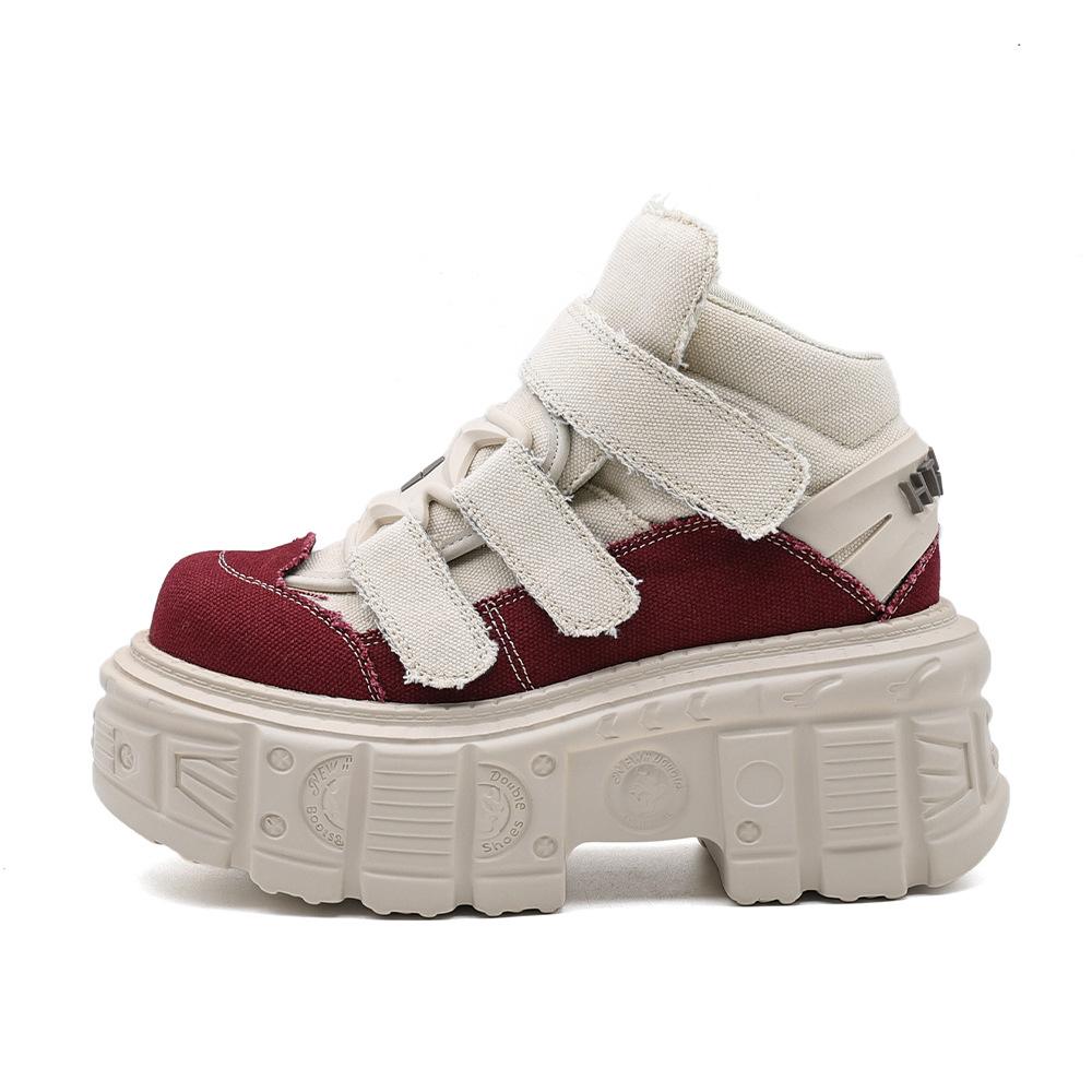 Summer Platform Punk Boots Heightening Muffin Tank Sole Men's and Women's High-top Shoes