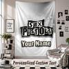 Wall Hanging Tapestry With Custom Name & Text, Sex Pistols Decorative Tapestry For Bedroom