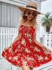 Fresh Floral Halter A-line Mini Dress with Tie Waist for Every Occasion