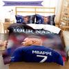 3pcs M-Mbappe Cover Set - Personalized Name, HD Printed Bedding with 1 Cover and 2 Pillowcases - Perfect for Home Decor, Easy Care