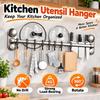 No Drill Kitchen Utensil Hanger Removable Wall Hooks Organizer Rack Kitchen Hanging Rack  Door