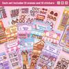 Store Stocking 3D Scene Sticker Book 10 Scenes PET Landscape Scene Sticker DIY Crafts Stacking Sticker Miniature Scene Sticker