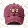 pc  LIMITED EDITION Vintage Washed Cap Unisex Solid Baseball Hat AllSeason Wear Ideal Gift for Weddings Parties Birt