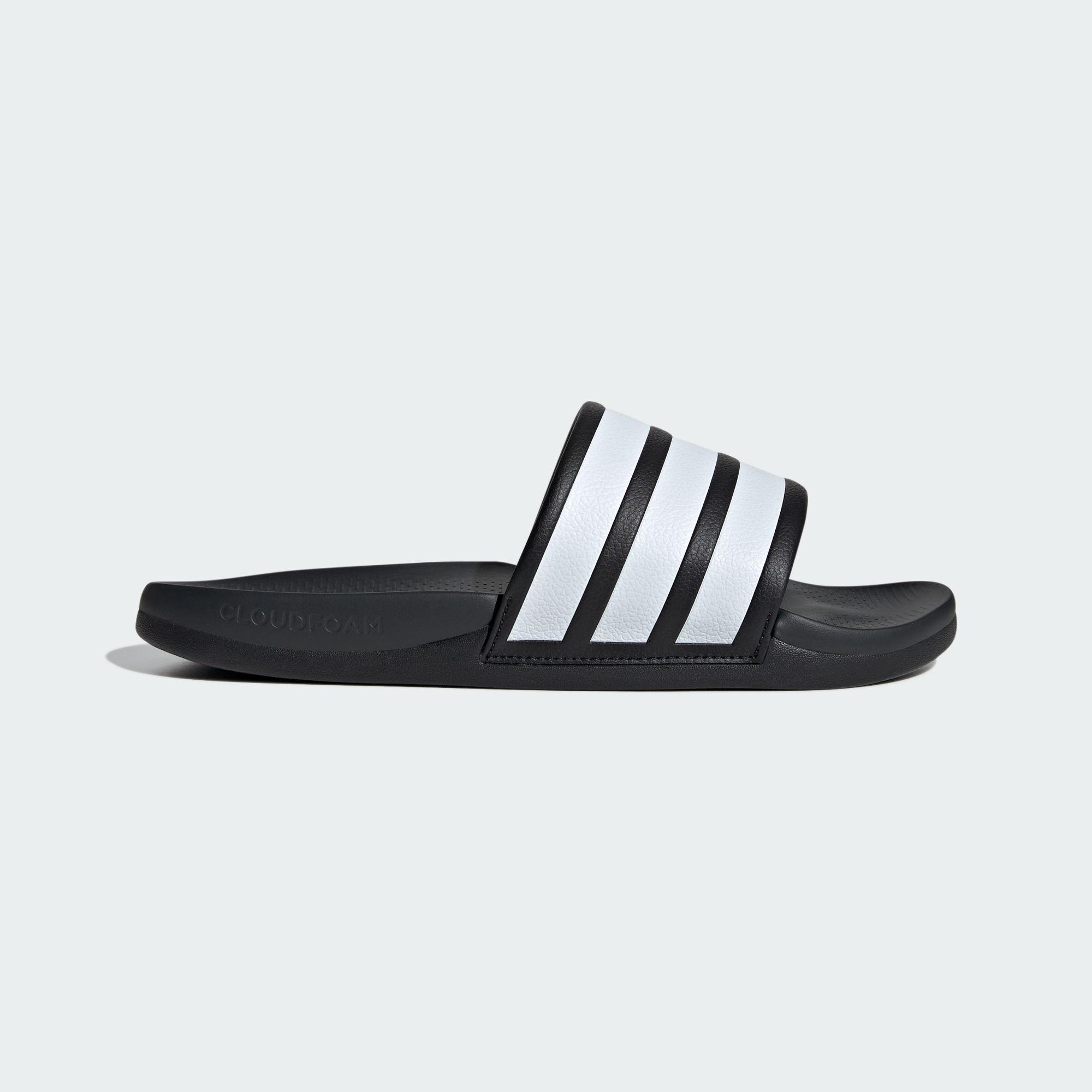adidas Adilette Comfort 2.0 Slides Black White Carbon 38