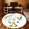 1pc Pippi Horse Round Chair Mat Area Rug - Non-Slip, Floor Mat for Office, Bedroom, Home Decor Christmas Gift P0811343