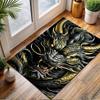 Majestic Golden Dragon Design Patterned carpet, non slip mat suitable for living room and bedroom sofas