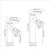 Antique Basin Faucets Waterfall Faucet Bathroom Black Sink Taps Single Lever Hot and Cold Water Mixer Taps Black White