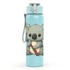 1PC Cute Floral Koala Bear 750ml Color Plastic Sports Water Bottle Leakproof Flip Straw Lid Suitable for Sports Office Home Use