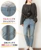 Dep Club Comfortable Denim Pants with Elastic Wide and Loose Fit for a Flattering Perfect for Plus Sizes Perfect for and Winter Dark Women's Waist,