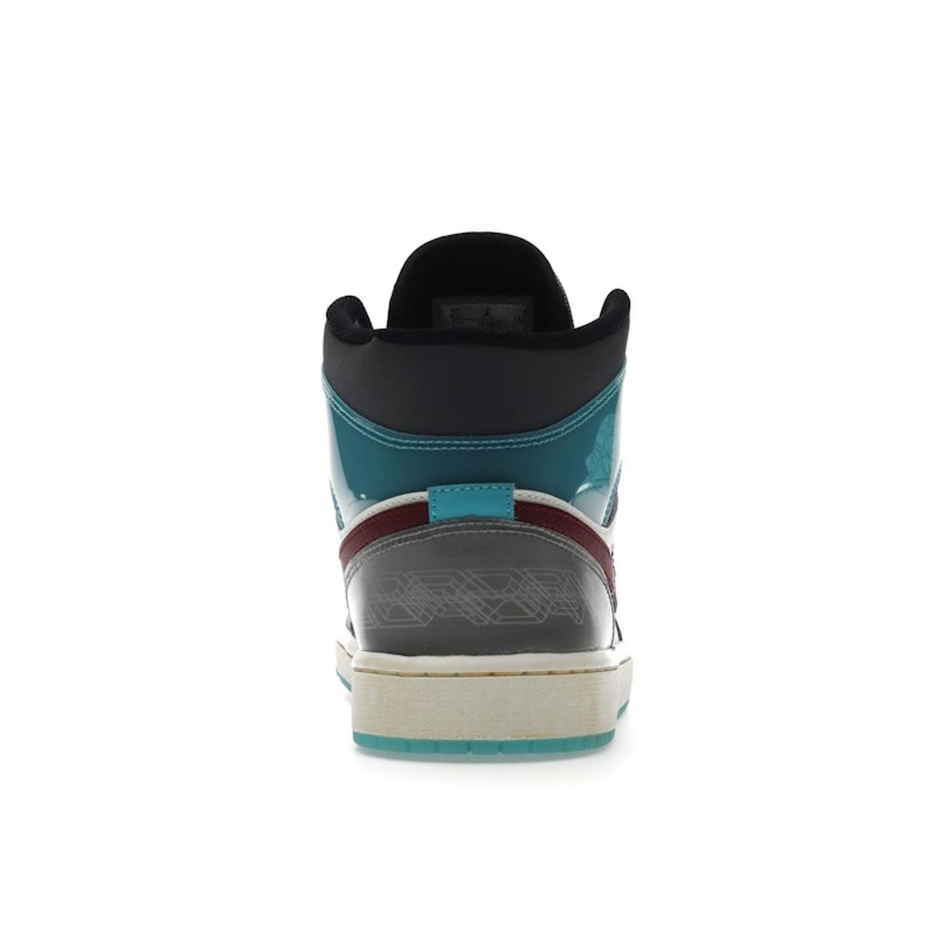 Air Jordan 1 Mid Exploration Unit Men Sneakers White Sail Team-Red FB1870-161