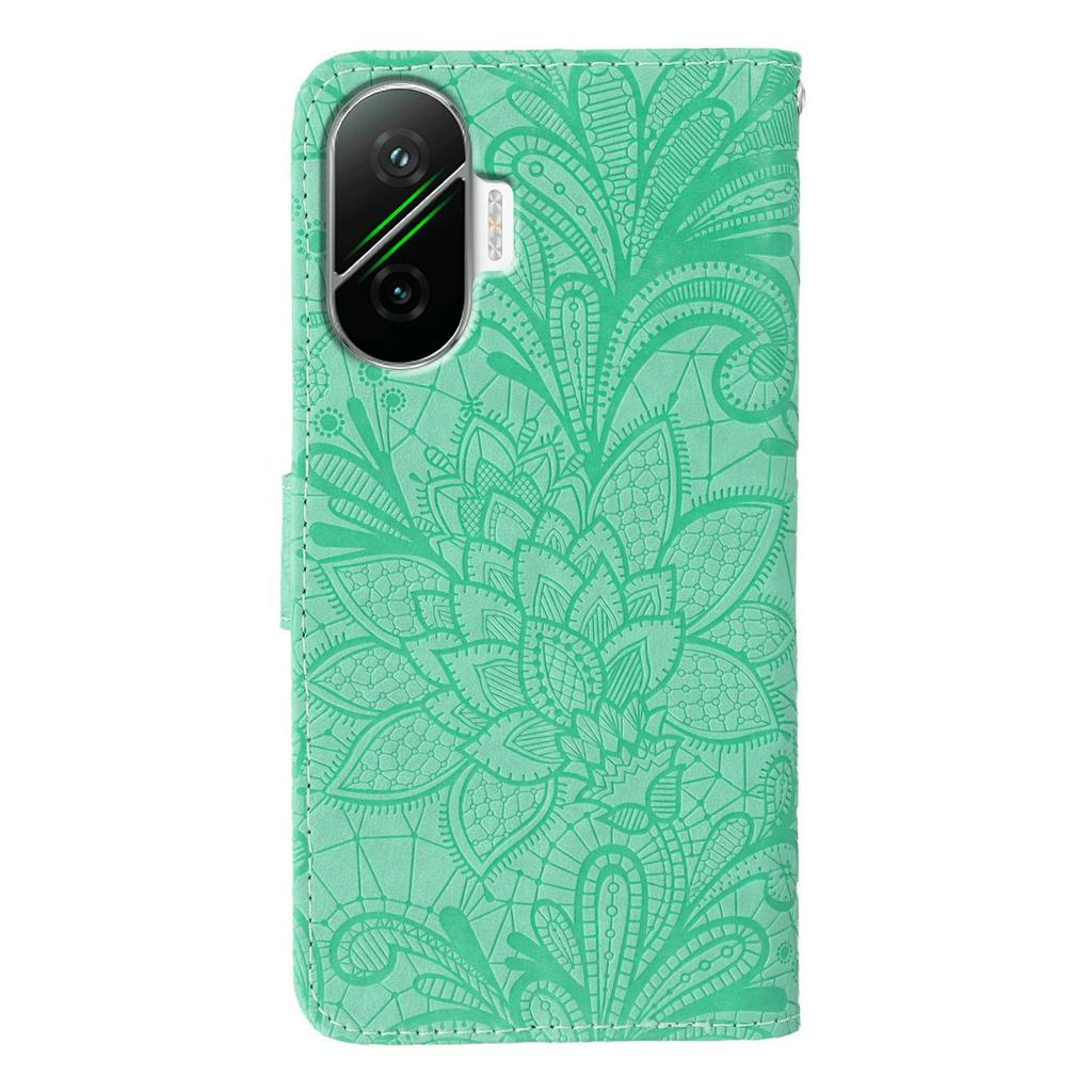 For Xiaomi Poco F7 5G/Redmi Turbo 4 Pro 5G Case Lace Flowers PU Leather Flip Wallet Phone Cover