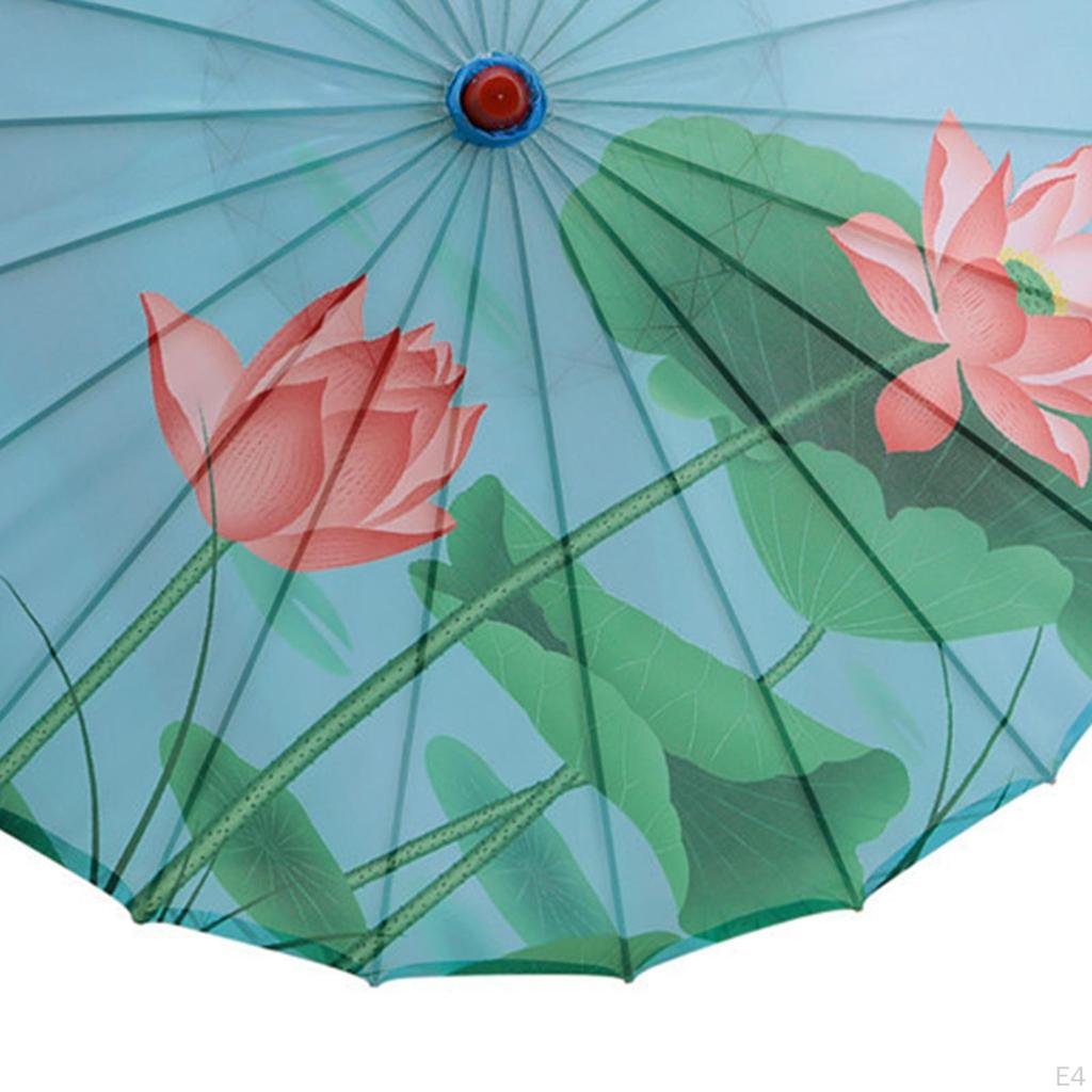 Chinese Oil Paper Umbrella, Decorative Floral Pattern, Traditional Classical Dance Umbrella for