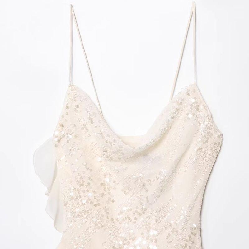 Araltay New Arrival Fashion Style Women's Clothing Fashion All-Match Laminated Decoration Sequin Short Dress 3658849