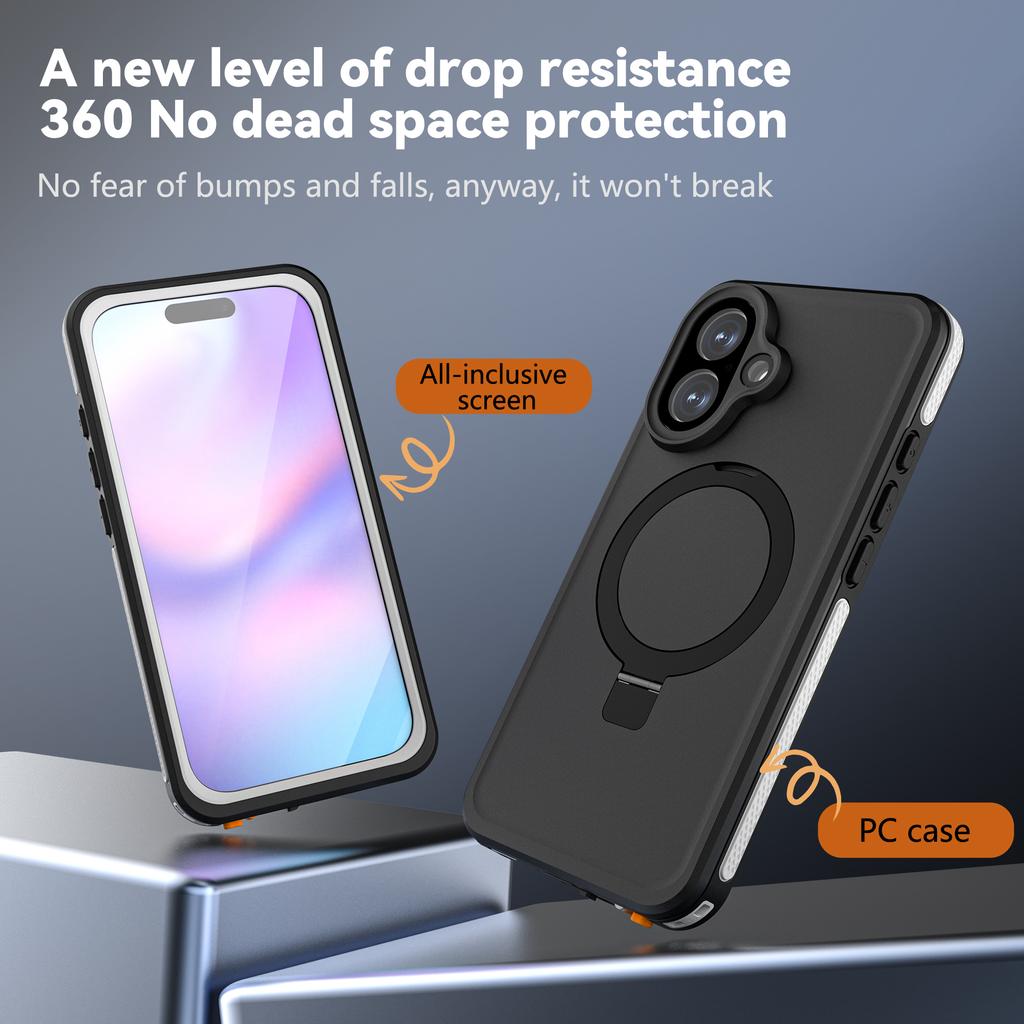 REDPEPPER For iPhone 17 IP68 Waterproof Case Compatible with MagSafe Kickstand Phone Back Cover