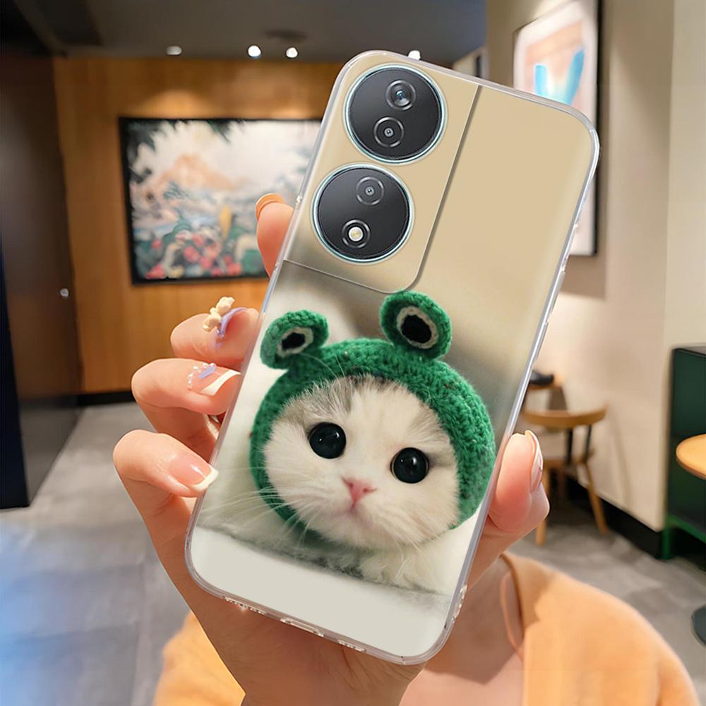 For Honor 90 Smart Case Soft Silicone Bumper Painted Flower Panda Cases For Honor 90Smart Phone Case CLK-NX1 Cover Coque Fundas