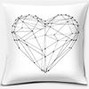 Black and White English Sentence Series Printed Square Home Decor Pillow Cover Car Sofa Cushion