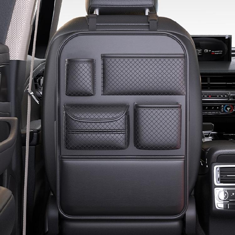 Automotive Back Pocket Multifunctional Backseat Pocket Kick Mat Seat Back Organizer Multiple Compartment Storage Bag