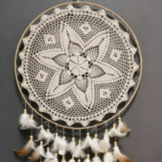 Apêndice de Pena Boêmio Tecido à Mão para Decoração de Interiores