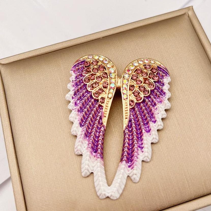 Broșe Noi la Modă cu Aripi de Înger Broșe Versatile Elegante Rafinate Magpie pentru Doamne Cel Mai Bun Cadou de Petrecere Bijuterii