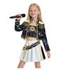 Girls K-pop Rumi Zoey Cosplay Huntrix Costume 3D Print Demon Hunters Mira Stage Costumes Girls Halloween Party Clolthes Set