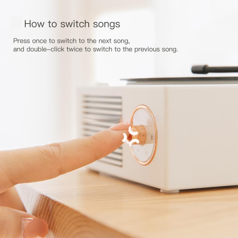 Portable vinyl Bluetooth speaker, wireless retro mini stereo record player, multifunctional turntable sound box