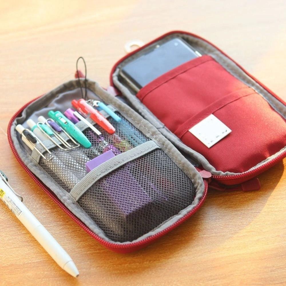 Oxford Cloth Multifunctional Pencil Bag Stationery Organize Desktop Storage Bag  Office