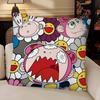 Art TTakashi Murakami Pillow Case Fashion Square Pillowcase Bedroom Sofa Room Ins Decoration Leisure