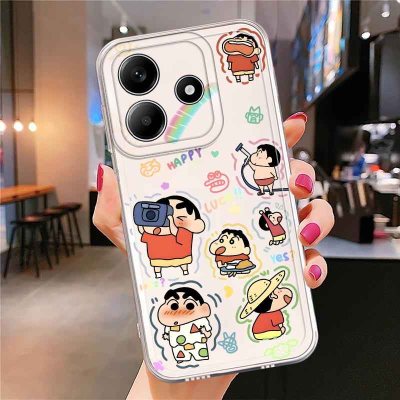 Colorful Crayon Shin Chan Soft Phone Cover Case for Xiaomi Redmi Note 14 Pro Plus Note 13 9 10 10S 12 14C 11 11S 13C A4 12S