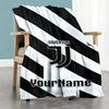 Juventus Personalized Text Blanket Throw Customizable Blanket Soft Warm Cozy for Living Room Office Chair Seaside Home Decor All-Season Use