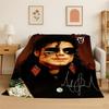 Rey del Pop Estrella MJ Michael Jackson Manta de Franela Suave Cálida Manta de Tiro para Dormitorio Sala de Estar Cama Viaje Acampada Picnic