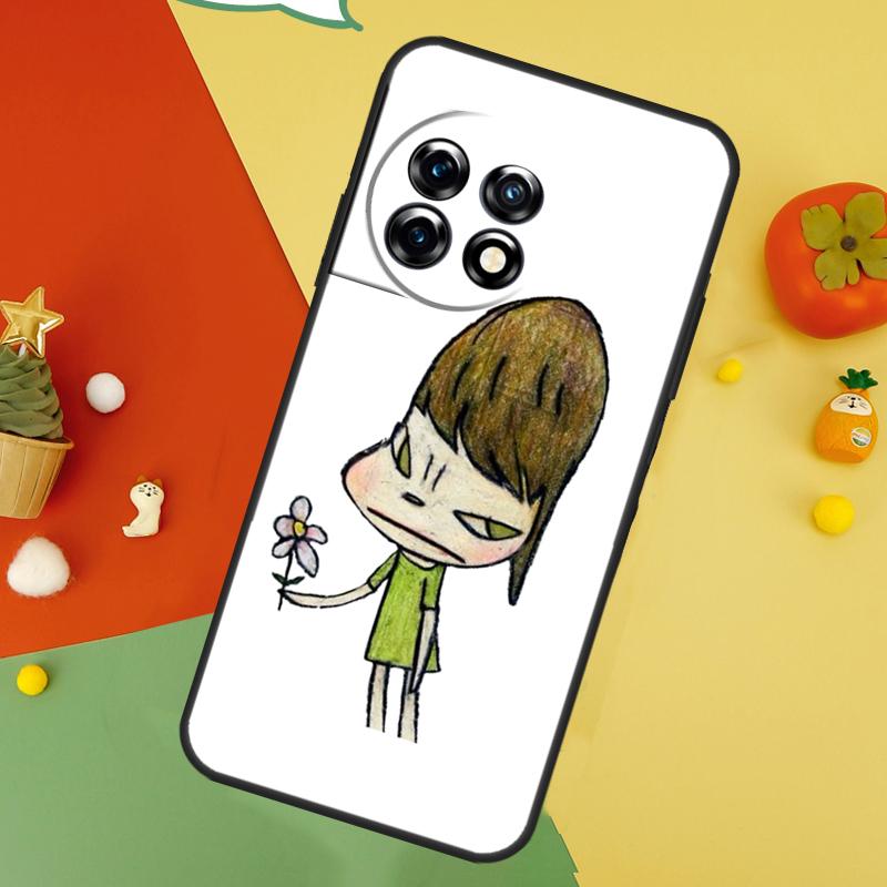 Cartoon Aesthetic Yoshitomo Nara Back Case For OnePlus 15 13R 13 13T 12 12R 11 10 10T 8T Nord CE 5 2 3 4 Lite N20 N30 Cover