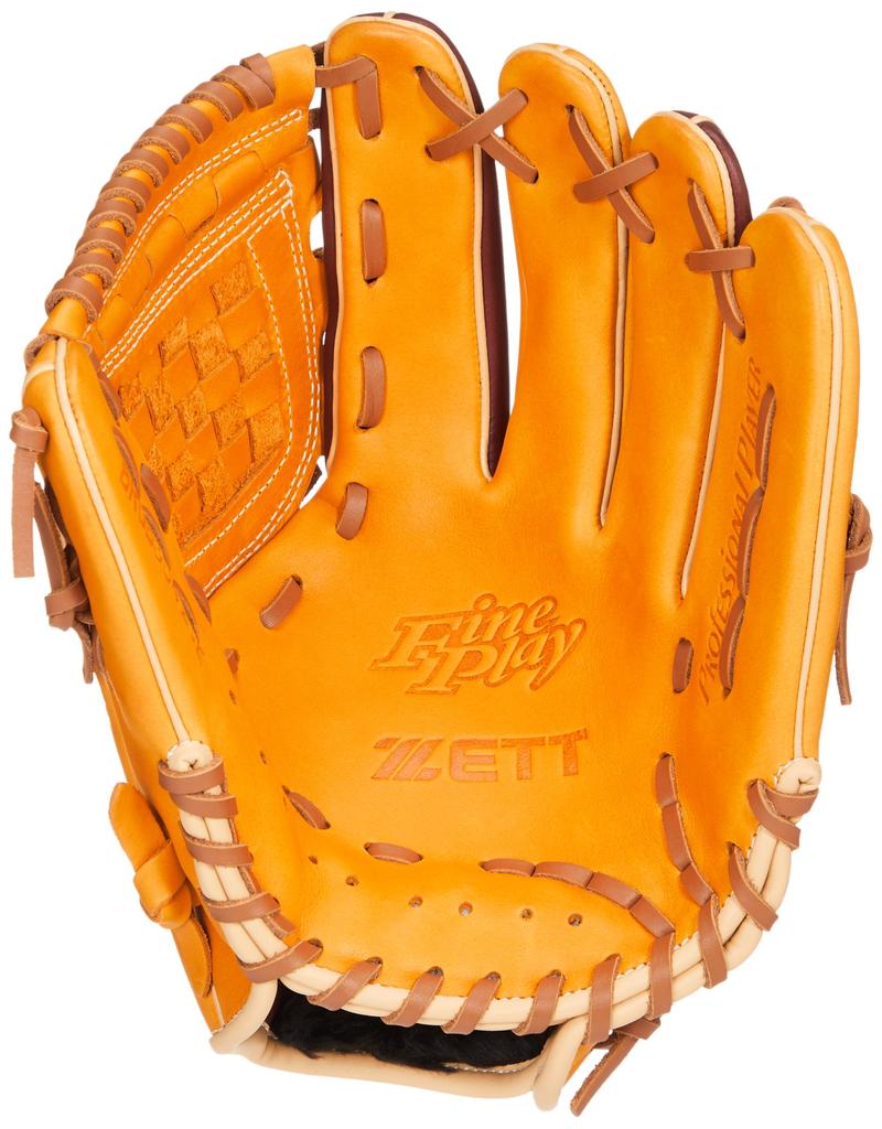ZETT Soft Baseball Glove (Glove) Fine Play All-Round Oak Brown X Pastel Brown for Right-Hitched BRGB35420Z