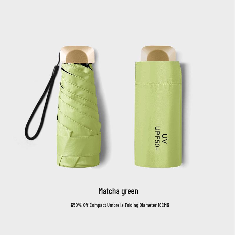 50% Off: Ultra-Light Mini Capsule Umbrella - 6 Ribs, UV Protection, for Sunny & Rainy Days, Women's Pocket Size