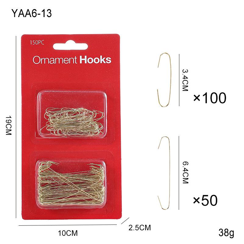 150Pcs Christmas Tree Hooks S Shape Christmas Ornaments Hook Bauble Ornament Hanger Hanging Pendants Xmas Tree Hangers