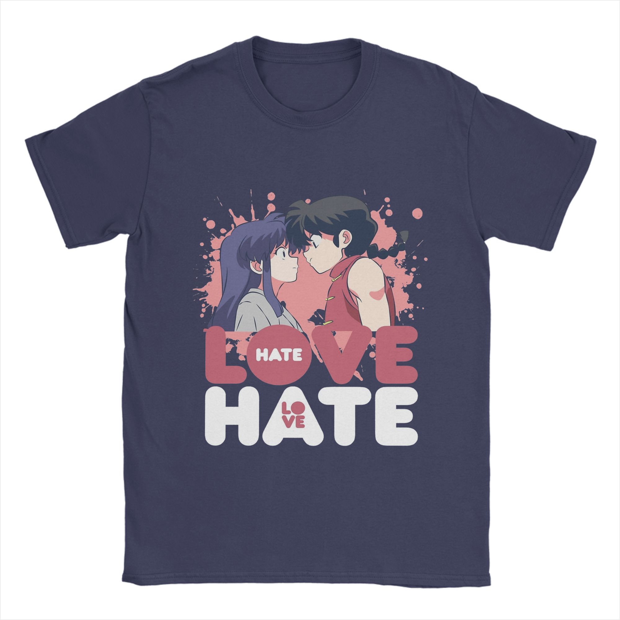 

Ranma 1/2 T-Shirts for Men Vintage Cotton Tee Shirt Crew Neck Short Sleeve T Shirt Summer Clothing 4XL