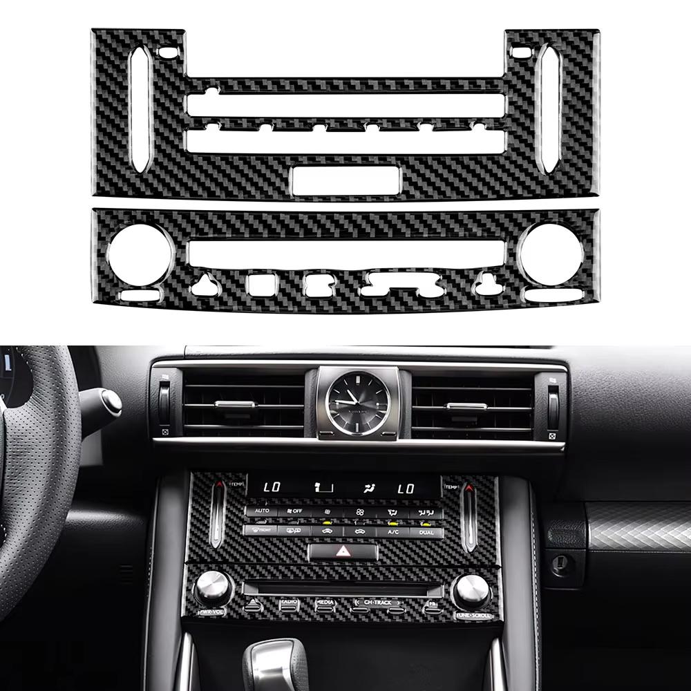

Настоящая мягкая карбоновая наклейка для Lexus IS 250 300 350 200T 2013 2014 2015 2016 2017 2018 2019 Аксессуары для отделки воздуховодов автомобиля