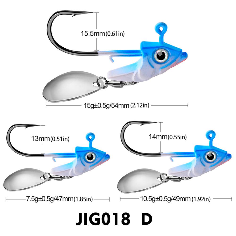 Triangle Head Jig Barbed Fishing Hooks Lure Hook Fishhook 10.5g 15g Fishing Tackle Accessories