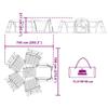 Family Tent for 20 Persons Green and White 745 x 700 x 217 cm