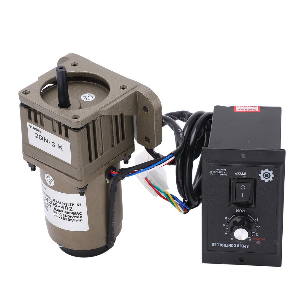AC 220V 6W Single Phase Asynchronous Gear Motor Deceleration Adjustable Speed (10K)