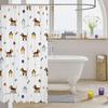 Dachshund Dog Shower Curtains Cute Pet Bathroom Curtain for Kids Women Men Personalized Puppy Bathroom Accessories Dog Paw Bones