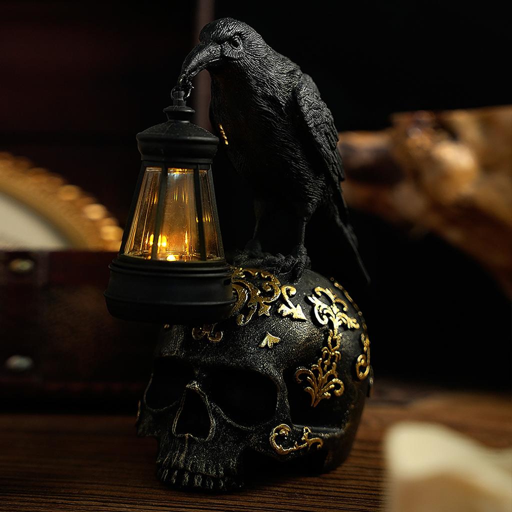 Vintage Halloween Resin And Figurine – Spooky Desktop Decoration For Haunted Holiday Ambience
